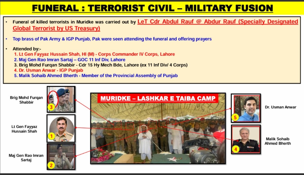 Top Pakistan Army Officials Attended Terrorist Funeral: Names and Photos Revealed