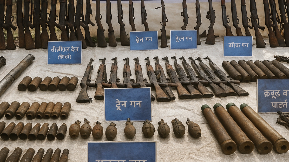 Arms Recovery Indicates Maoists Accumulating Long-Range Weapons In Abujhmarh