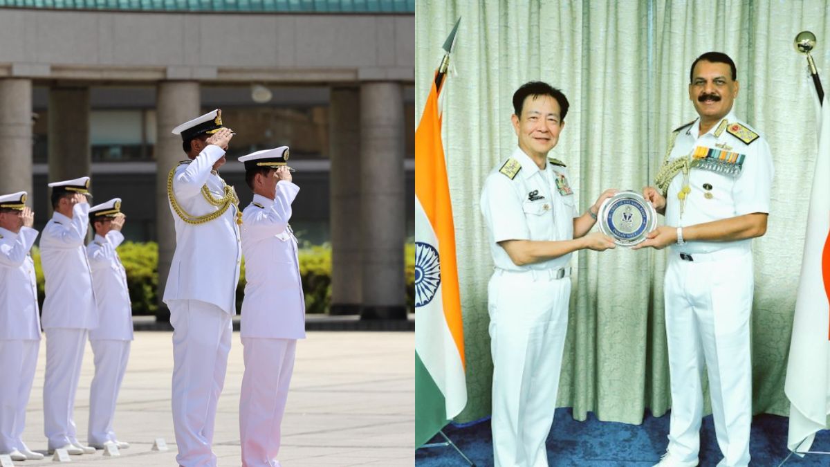 Indian Navy Chief Pays Tributes At Memorial Centaph, Meets Japanese Counterpart