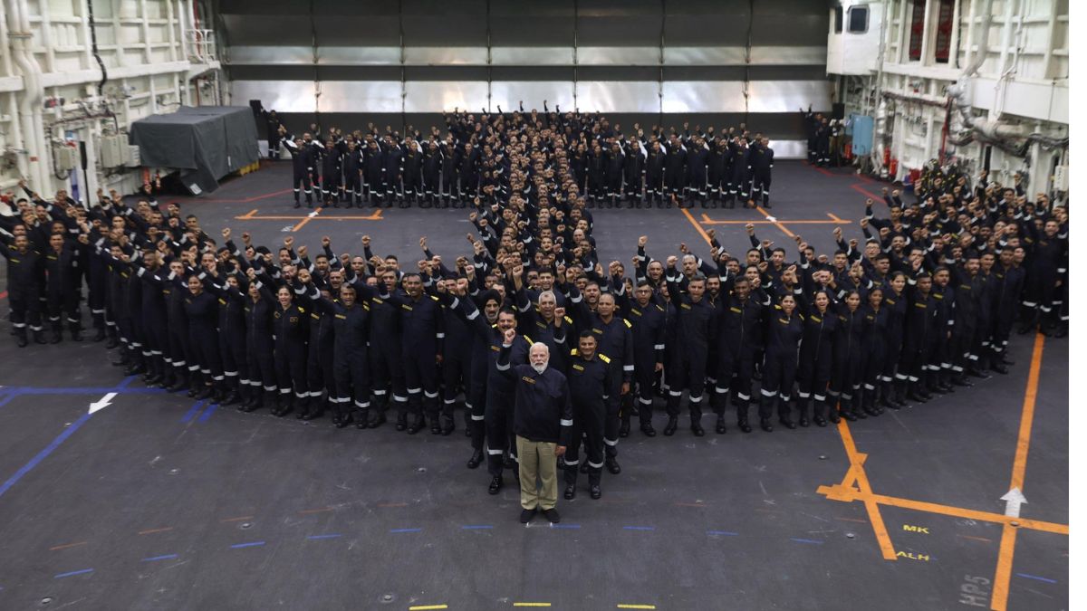 A Diwali At Sea: PM Modi Celebrates With Indian Navy Aboard INS Vikrant