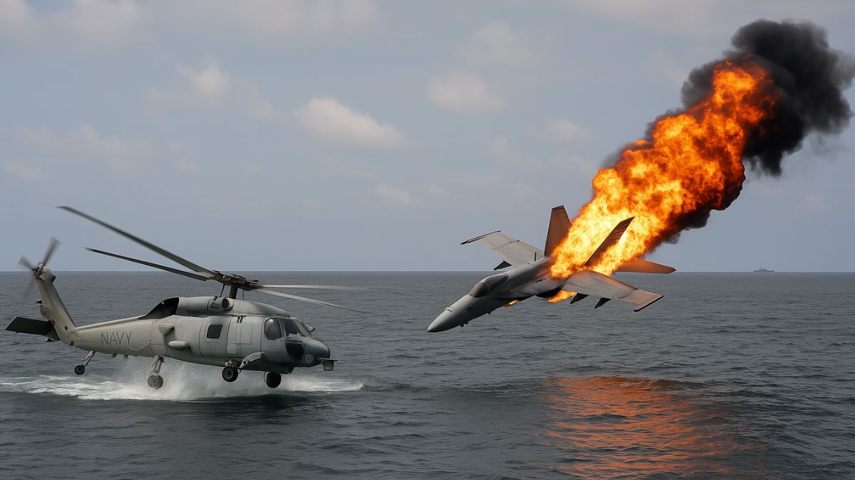 US Navy Helicopter And Fighter Jet Crash In South China Sea; Trump Cites Possible Fuel Issue