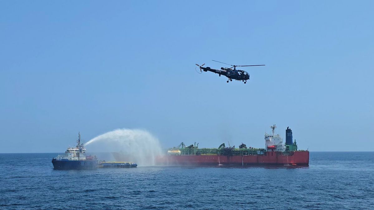 INS Trikand’s Swift Action Averts Disaster: Indian Navy Rescues Crew From MT Falcon Fire