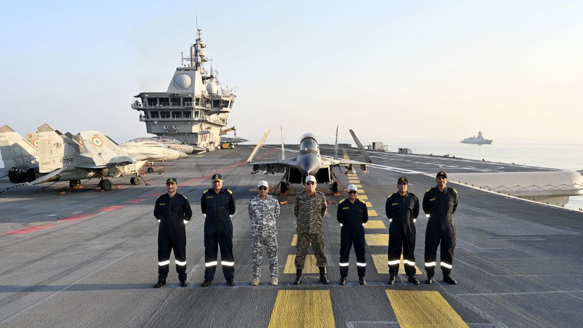 Top Military Commanders Join INS Vikrant For High-Intensity Tri-Service Drill As Exercise Trishul Nears Finale
