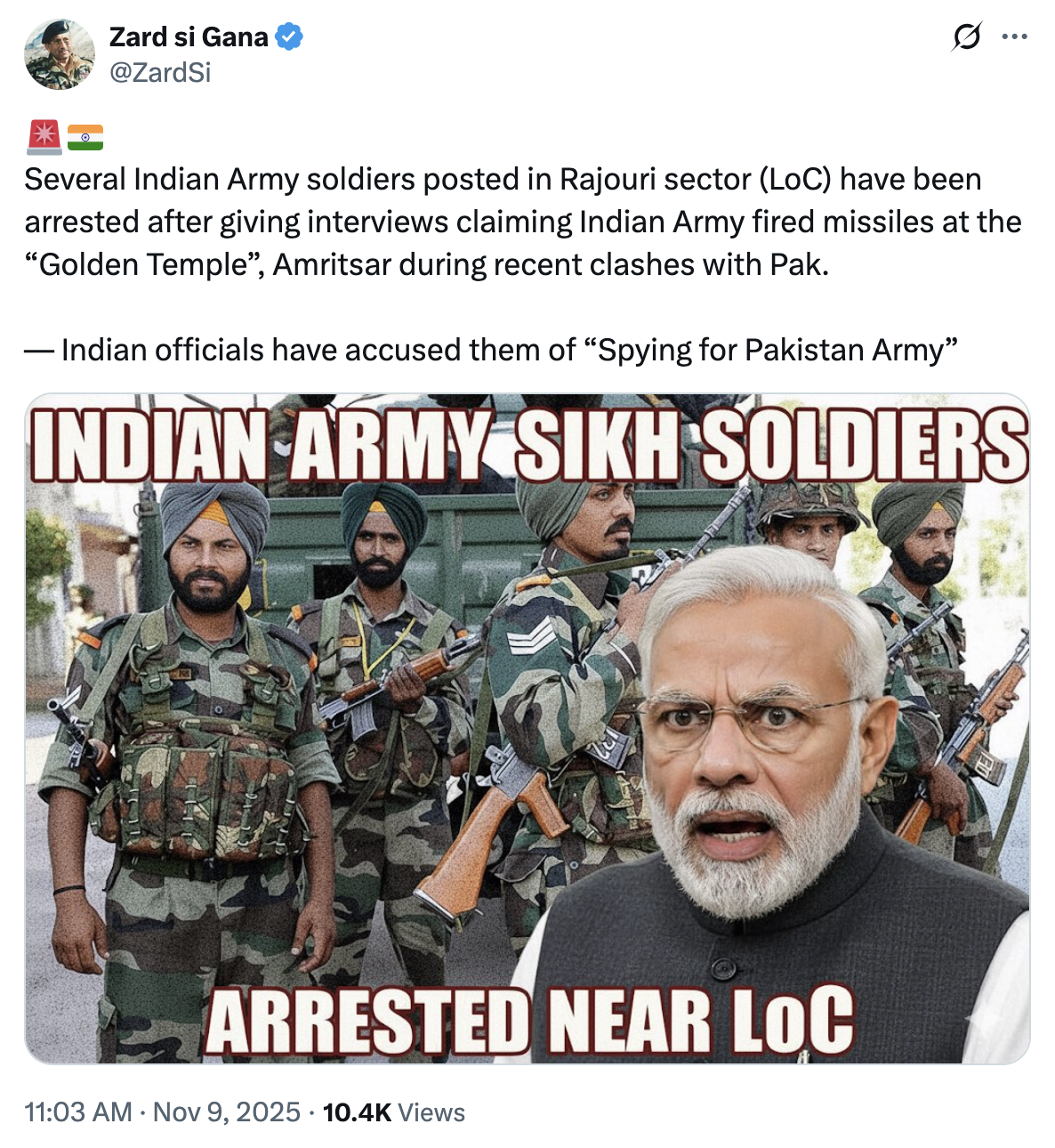 Fake News Indian Army