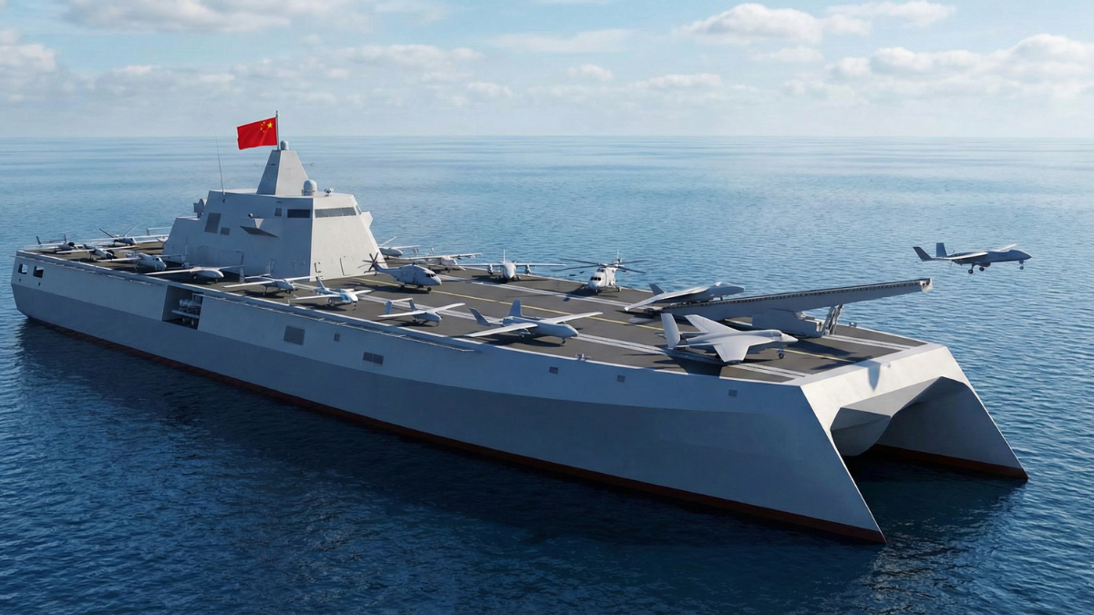 China’s New Type 076 ‘Drone Carrier’ Speeds Through Second Sea Trial, Sharpening PLA’s Amphibious Edge
