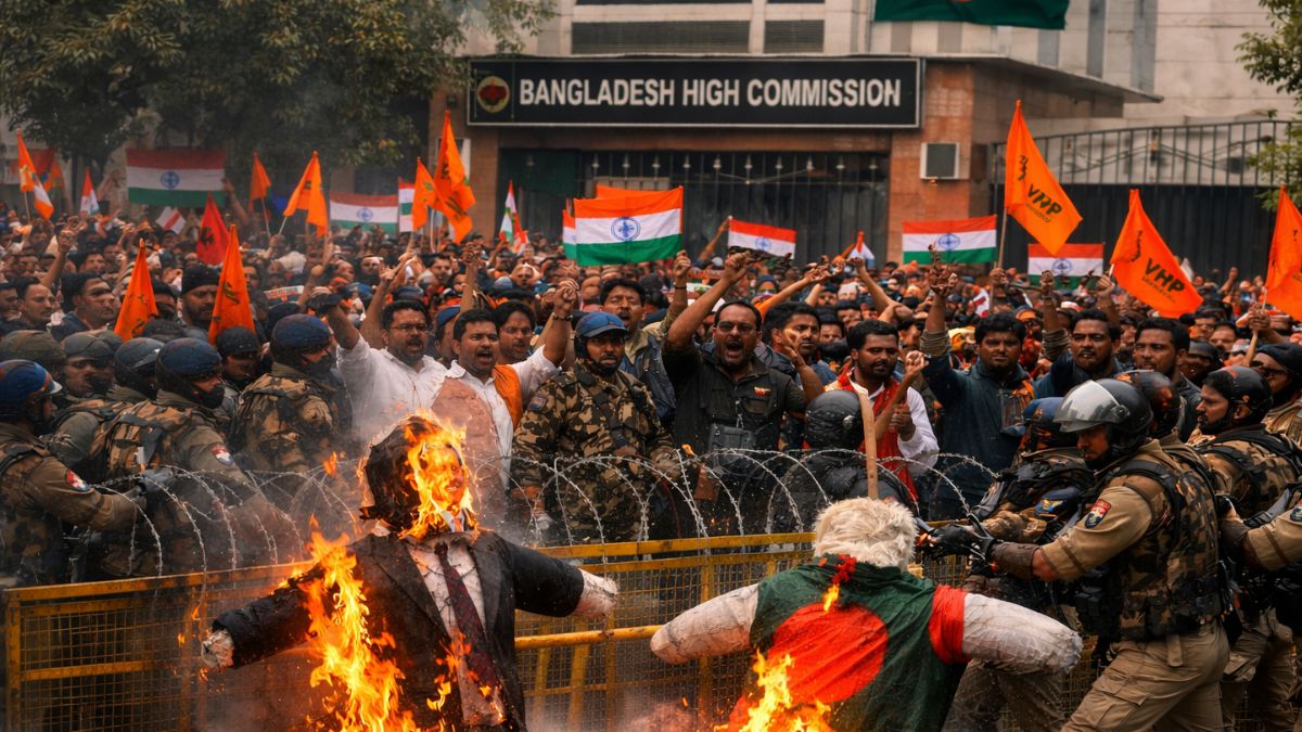 India Summons Bangladesh Envoy As Protests Erupt In Delhi Over Lynching Of Hindu Youth