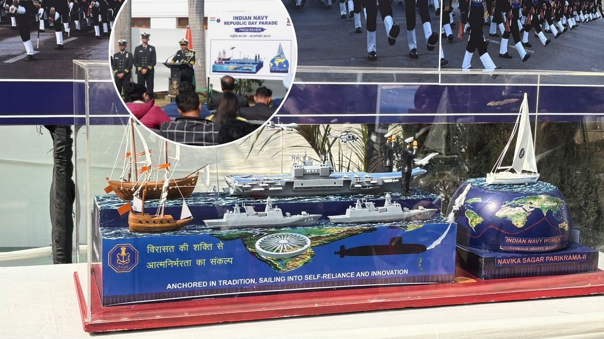 Indian Navy Republic Day parade 2026, Indian Navy Republic Day parade 2026 tableau, Indian Navy Republic Day parade 2026 marching contingent, Navy tableau Republic Day 2026, Navy contingent Republic Day 2026, Navy tableau theme Republic Day 2026, Republic Day parade 2026 navy news, indian navy, indian navy band at republic date, navy tableau 2026, navy tableau 2026 highlights, navy tableau 2026 insv kaundinya, insv kaundinya republic day 2026, navy marching contingent 2026, navy contingent 2026 highlights, indian navy news