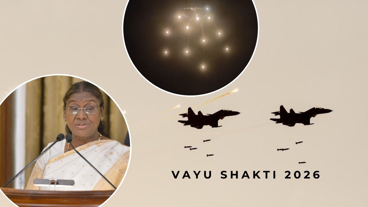 WATCH: IAF’s Glittering Drone Show At Vayu Shakti 2026 Dress Rehearsal; President To Fly Indigenous ALH On Feb 27