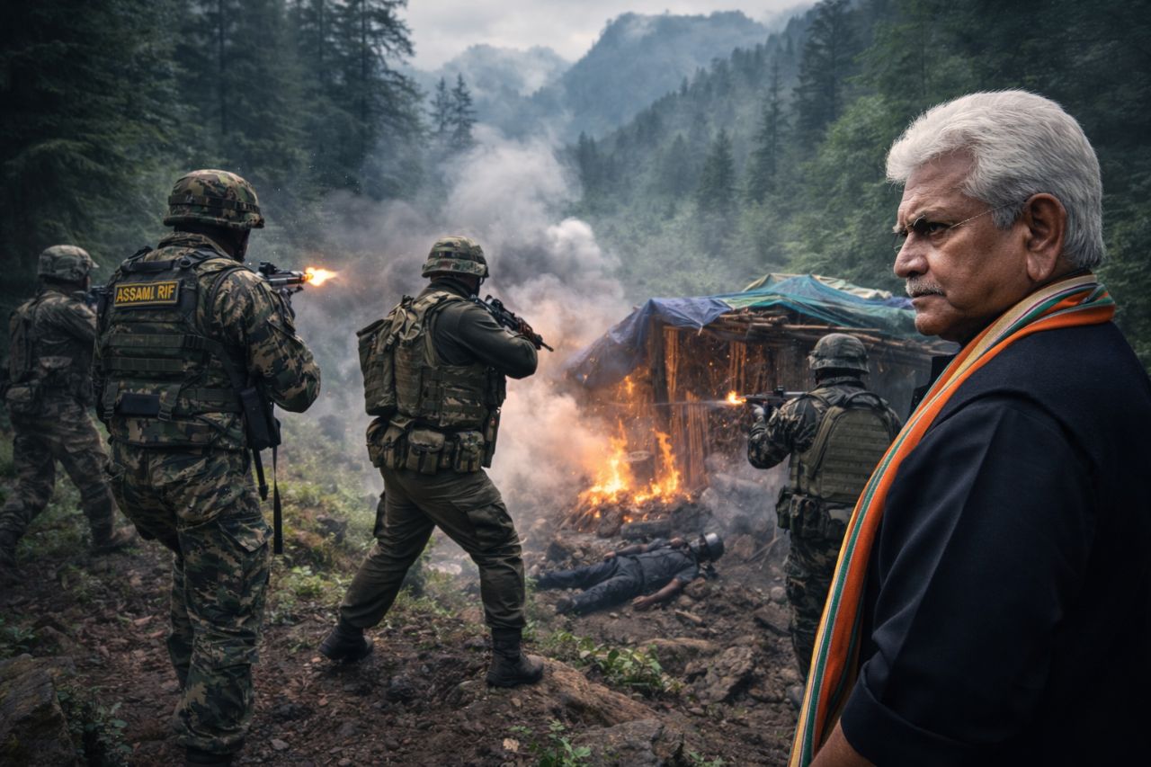 Jammu & Kashmir Lt Governor Calls For Eliminating Terrorism As Security Forces Hunt Down Terrorists