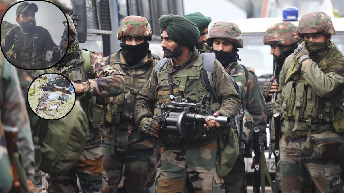 Indian security forces Kishtwar encounter, Indian Army counter-terrorism operation Jammu and Kashmir, 2 Para Special Forces operation photo, White Knight Corps operation visual, Operation Trashi-I Kishtwar, foreign terrorists neutralised Jammu, Line of Control vigil, Chenab Valley counter-terror operation, Indian Army AK-47 recovery, LoC anti-infiltration operation Jammu region.