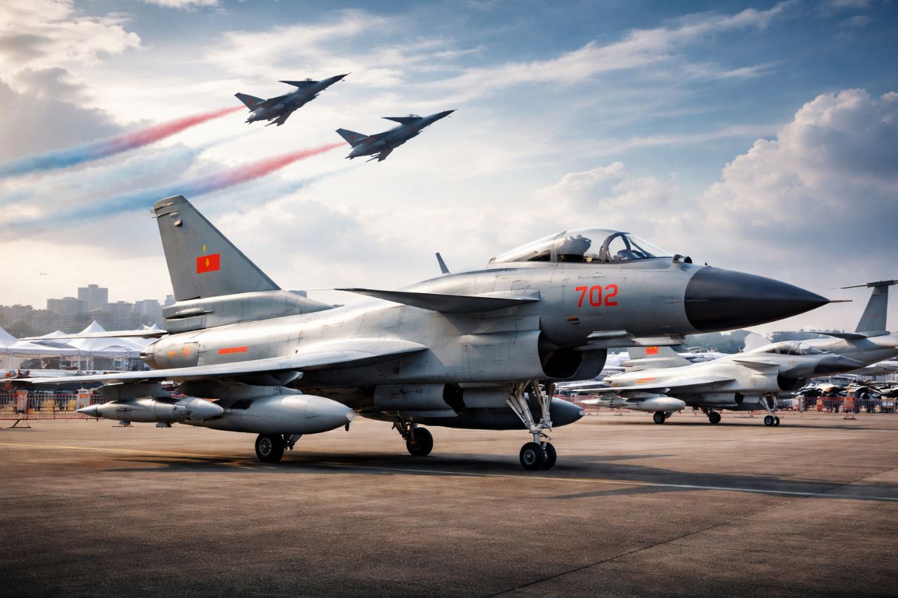 China Showcases Export Variant Of J-10C Combat Jets In Singapore Airshow