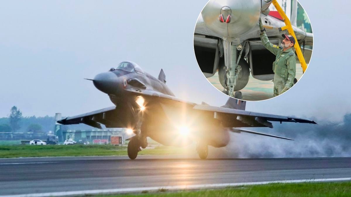 IAF Chief Undertakes Solo Sortie In Upgraded MiG-29 UPG Multi-Role Aircraft From Frontline Air Base In Western Sector