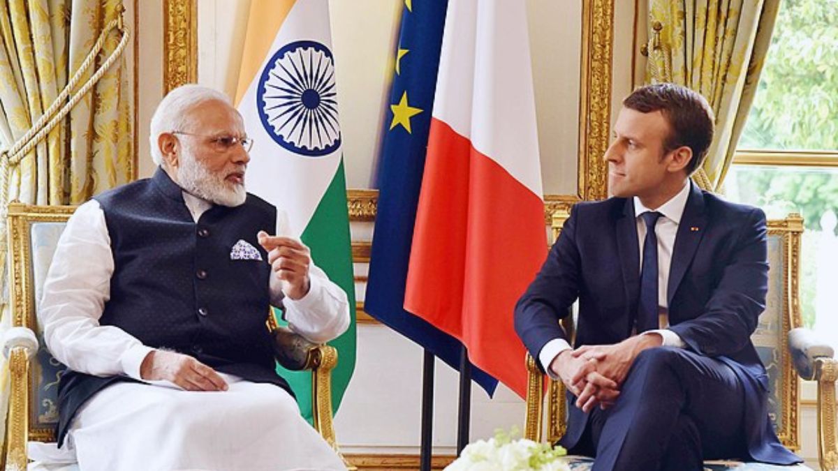 Narendra Modi Emmanuel Macron meeting, Modi Macron diplomatic talks, India France strategic partnership meeting, Modi Macron diplomacy meeting, India France international diplomacy talks, India France global diplomacy leaders, Modi Macron West Asia discussion,