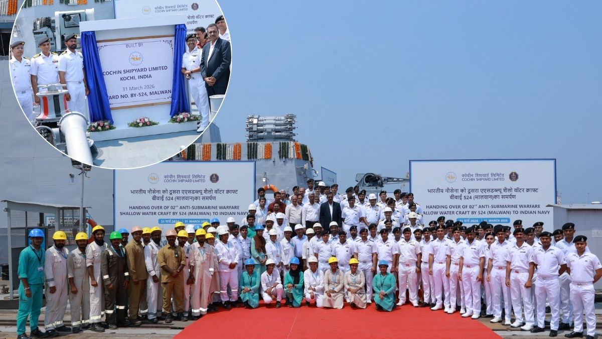 With 80% Indigenous Content And 1,100 Ton Displacement, 2nd Submarine Hunter Malwan Delivered To Navy